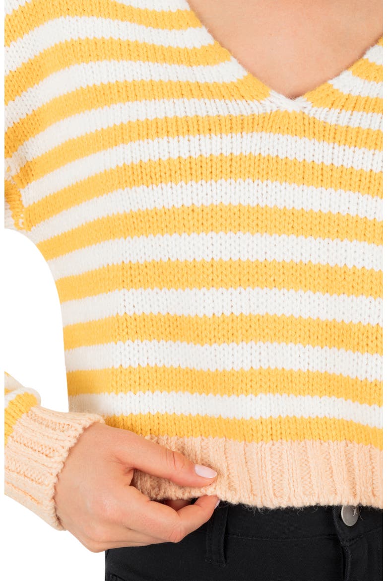 Campfire V-Neck Sweater, Alternate, color, SAFFRON
