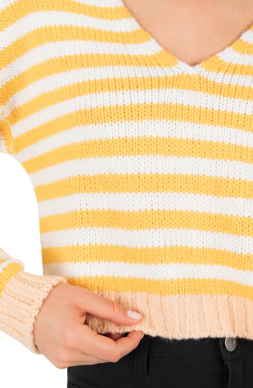 Hurley Campfire V-neck Sweater In Yellow