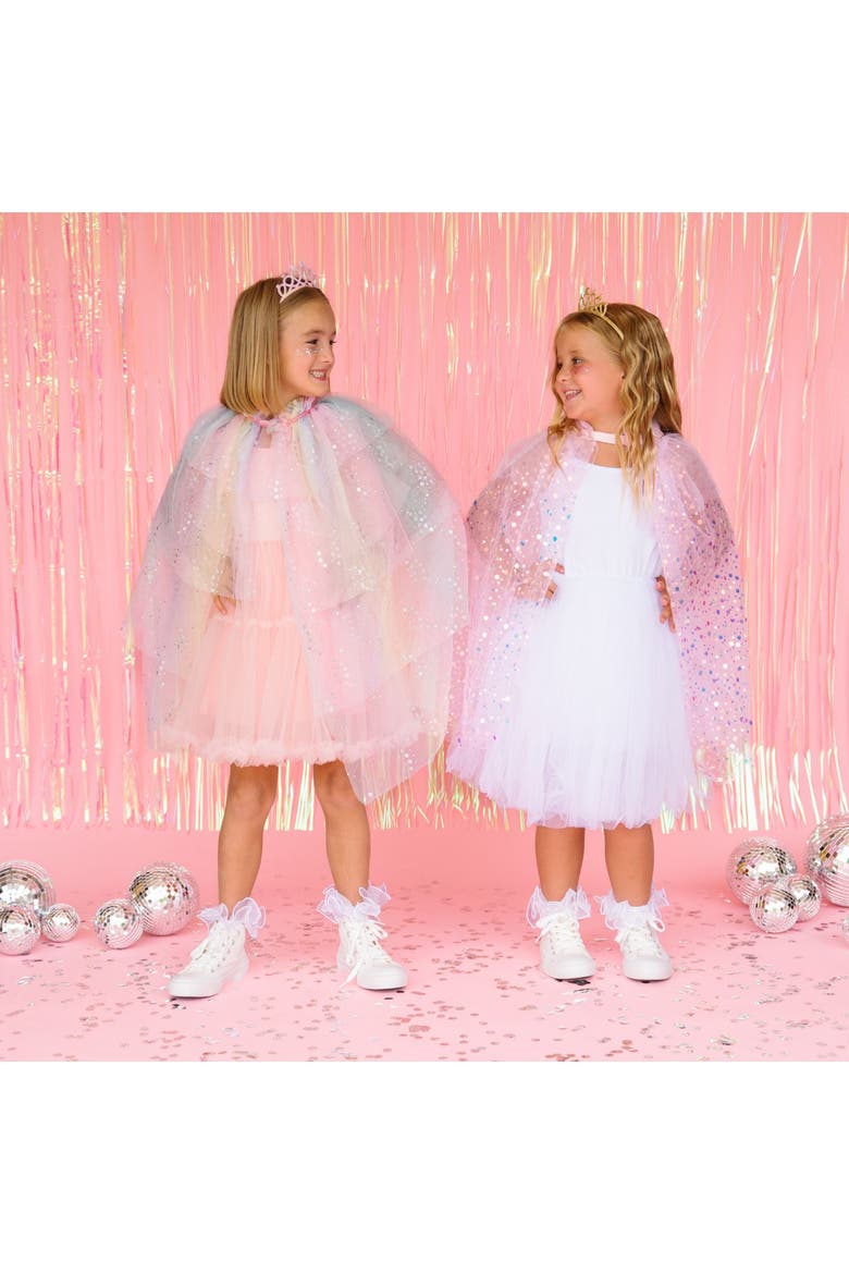 Sparkle Sequin Cape, Alternate, color, Pink
