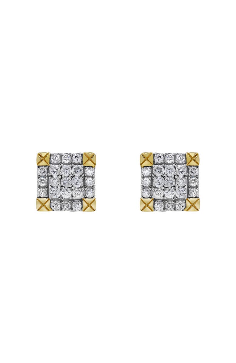 LuvMyJewelry Diamond Trunk 14K Yellow Gold Diamond Stud Earrings - 0.75ct., Alternate, color, 14K Yellow Gold