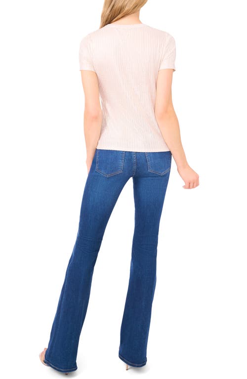 Ted Baker Piper Metallic Knit Top In White