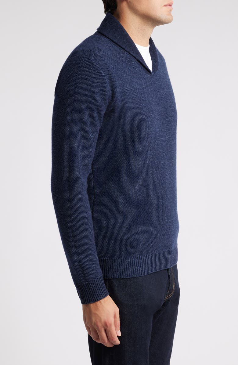 Peter Millar Corbet Shawl Collar Merino Wool Blend Sweater, Alternate, color, 