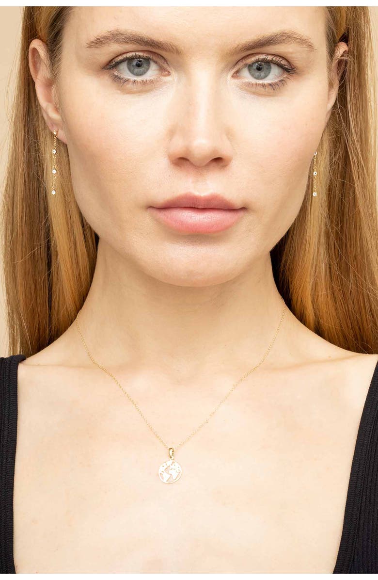 Oradina 14K Yellow Gold Seeing Sparks Drop Earrings, Alternate, color, Yellow Gold