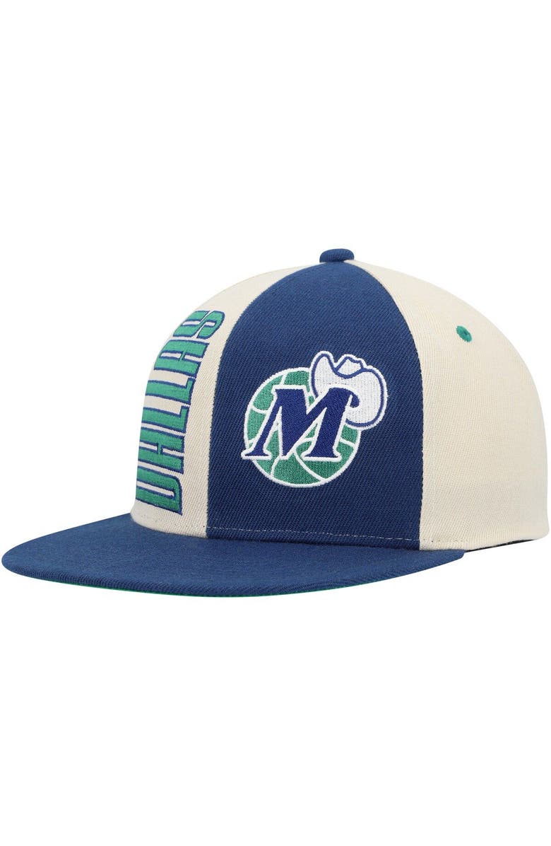 Mitchell & Ness Men's Mitchell & Ness Cream Dallas Mavericks Hardwood Classics Pop Snapback Hat, Main, color, 