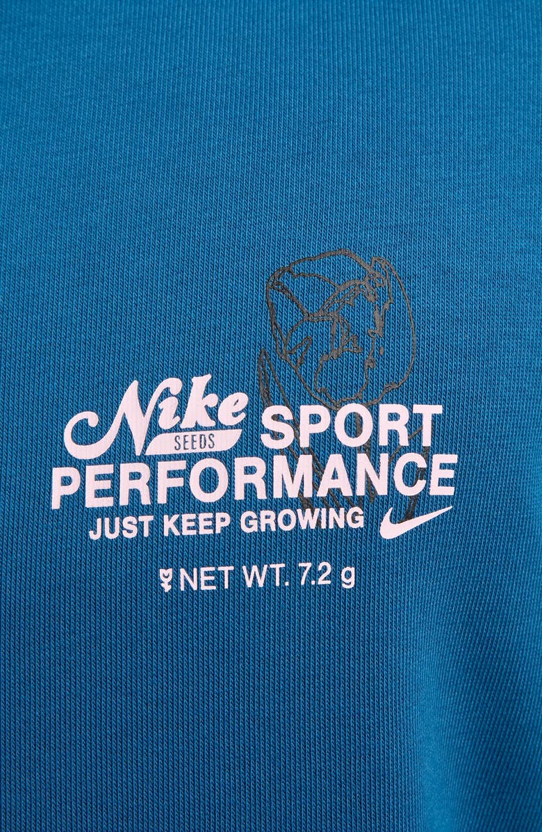 Nike Dri-FIT Hooded Fitness Pullover Hoodie, Alternate, color, Court Blue/ Pink Foam