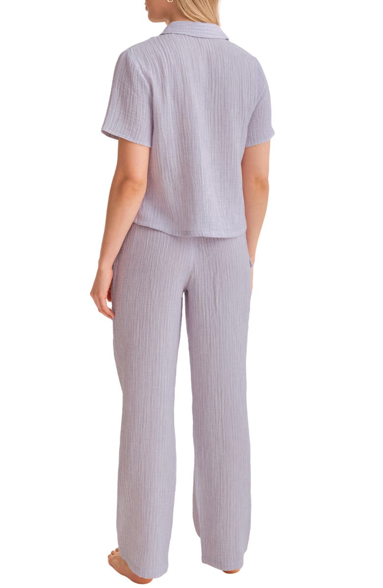 Fleur't Coastal Cotton Gauze Pajamas, Alternate, color, Coastal Stripe