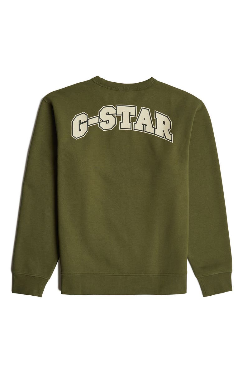 G-STAR Running Dog Crewneck Sweatshirt, Alternate, color, Shadow Olive