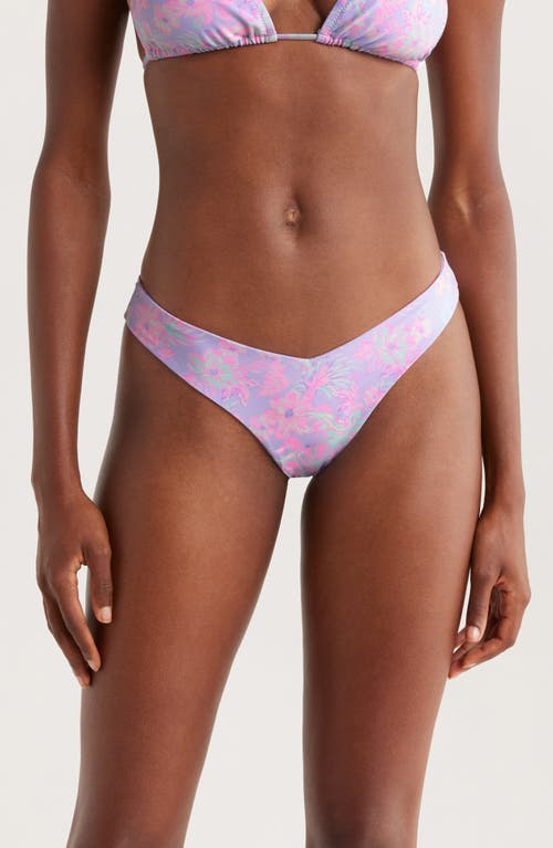 Kulani Kinis Retro Y Thong Bikini Bottoms In Pink