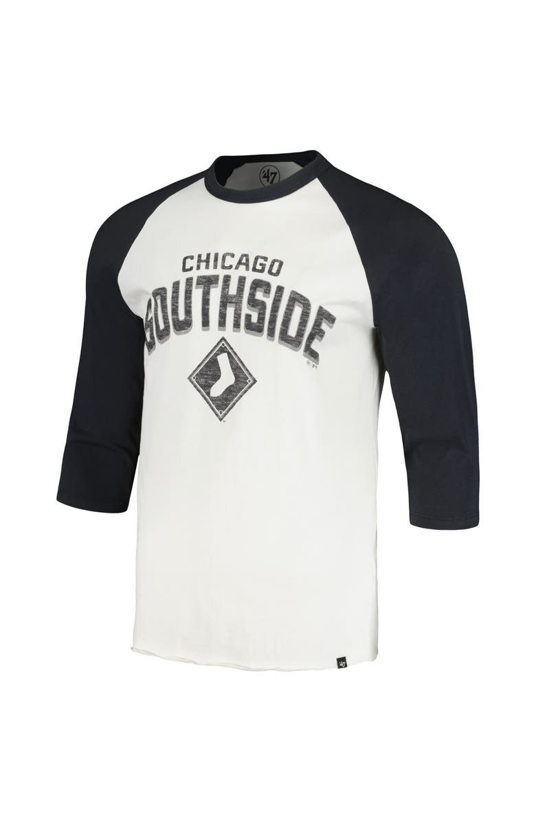 '47 Men's '47 Cream Chicago White Sox City Connect Crescent Franklin Raglan 3/4-Sleeve T-Shirt, Alternate, color, Cream