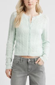 BP. Pointelle Knit Cardigan