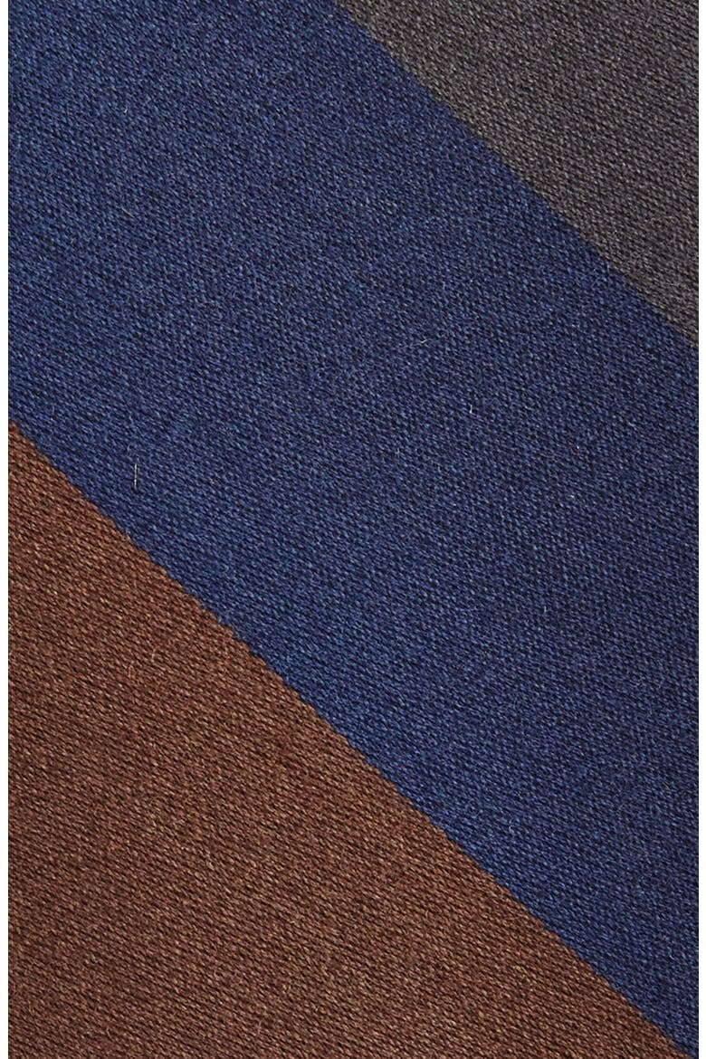 Wool & Silk Stripe Tie, Alternate, color, BROWN/ NAVY/ GRAY