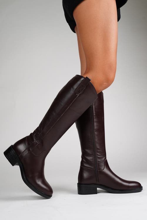 Forever & Always Shoes Acro Leather Boot In Brown
