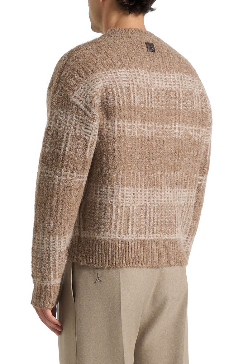 Ayden Check Wool Knit Jumper, Alternate, color, Taupe/Beige