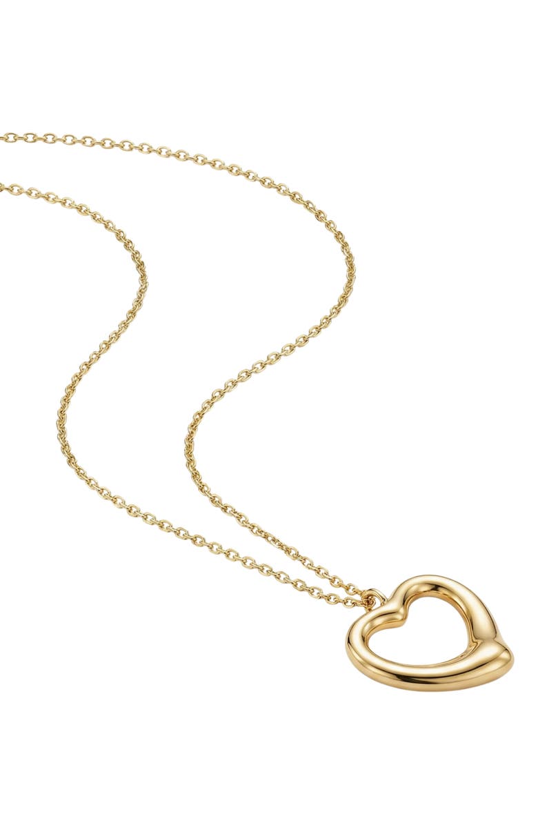 ARGENTO VIVO Open Heart Pendant Necklace, Alternate, color, Gold