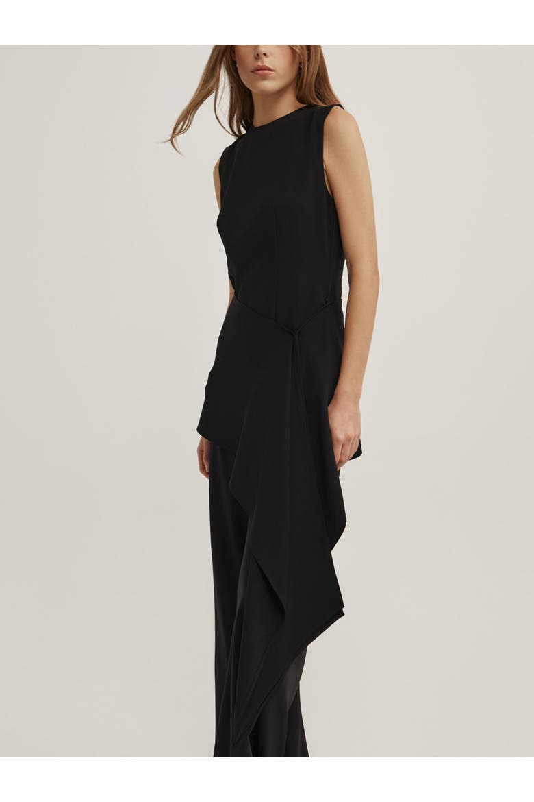 Sash Wrap Top, Alternate, color, Black