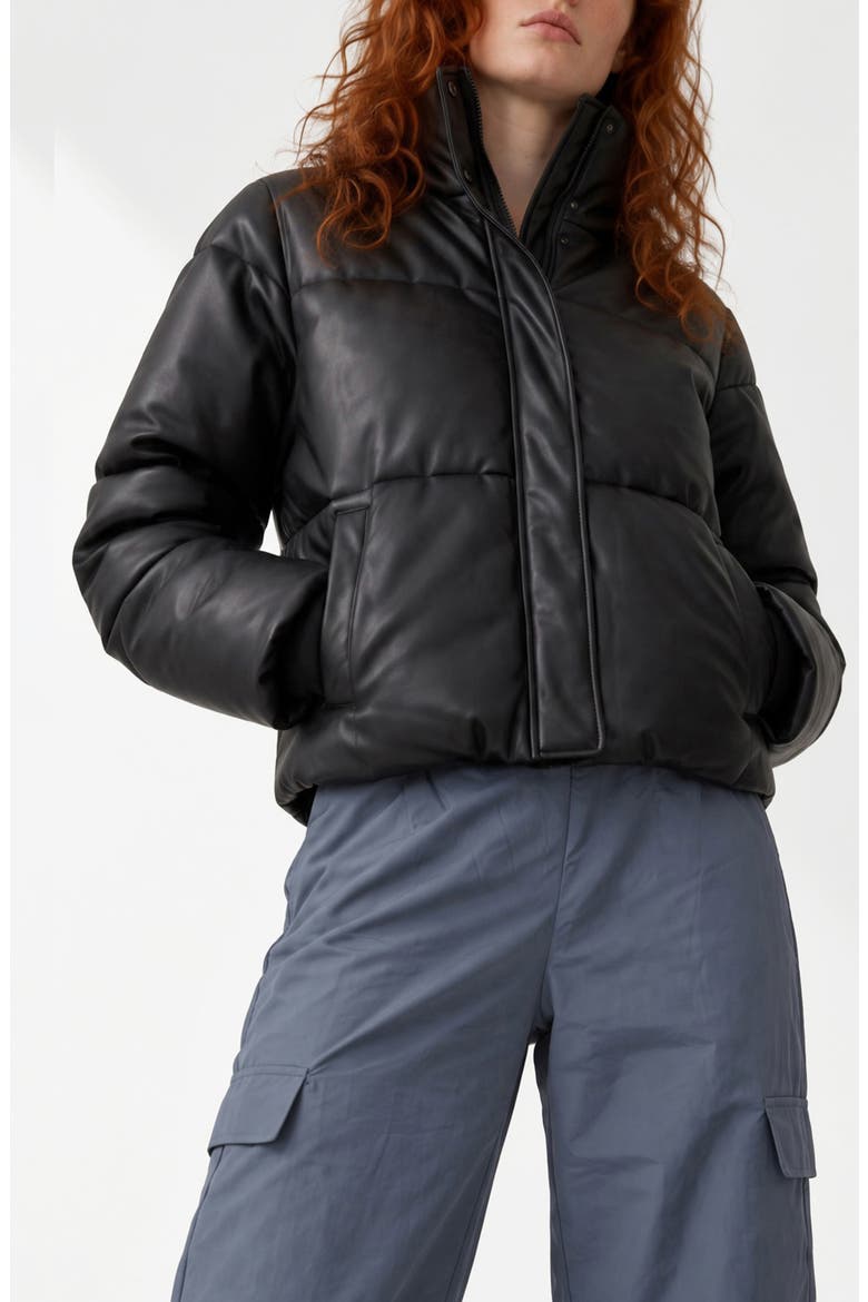 Evita-X Water Resistant Crop Puffer Jacket, Alternate, color, ESPRESSO