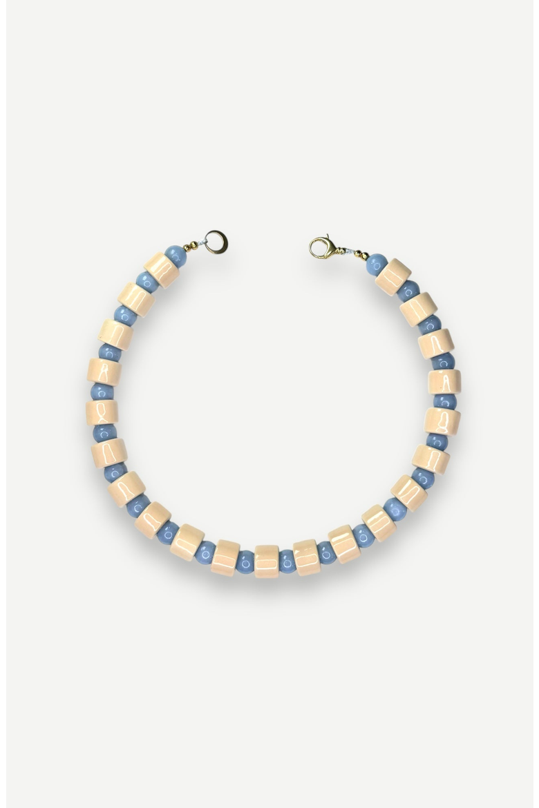 Bead Two Sundry Necklace, Main, color, Crepe & Blue Lace Agate