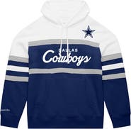 Mitchell & Ness Men's Mitchell & Ness White/Navy Dallas Cowboys Big & Tall Head Coach Hoodie