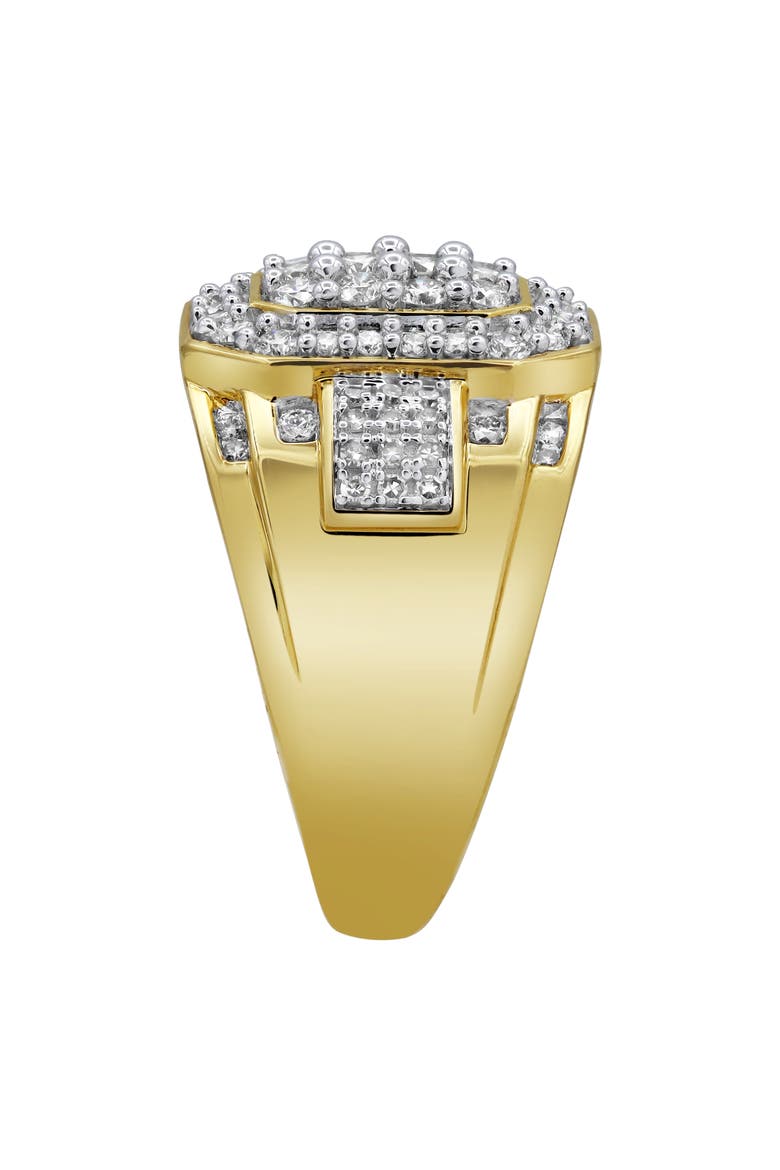 Hexonic Premium 14K Yellow Gold Diamond Men Statement Ring - 1.50ct., Alternate, color, 14K Yellow Gold
