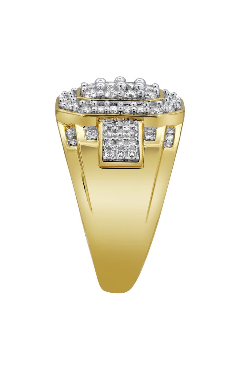 LuvMyJewelry Hexonic Premium 14K Yellow Gold Diamond Men Statement Ring - 1.50ct., Alternate, color, 14K Yellow Gold