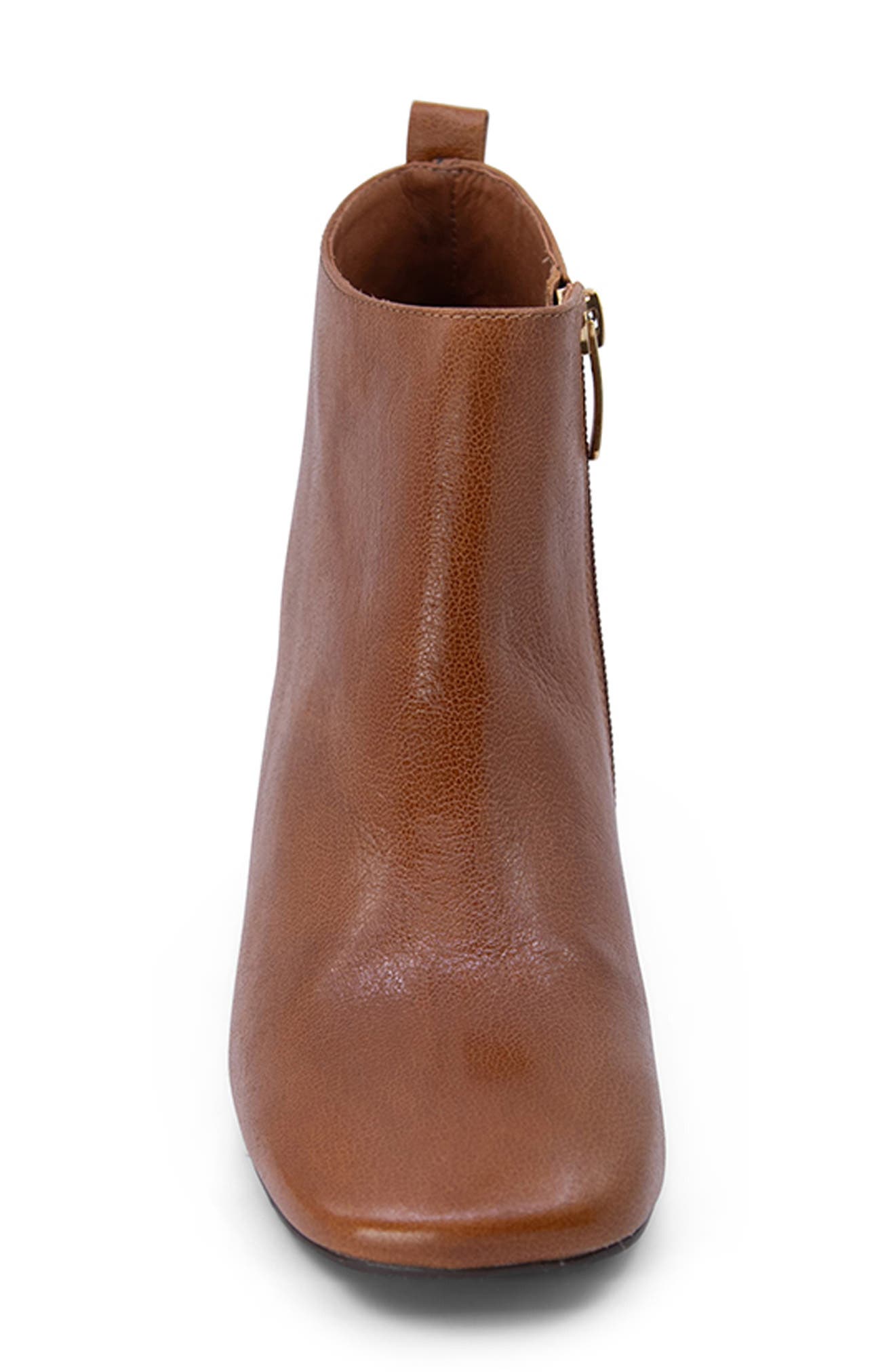 Hilla Block Heel Bootie, Alternate, color, BROWN LEATHER