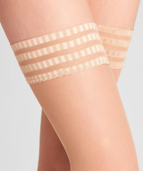 Falke Pure Matt 20 Denier Sheer Thigh Highs In Gold