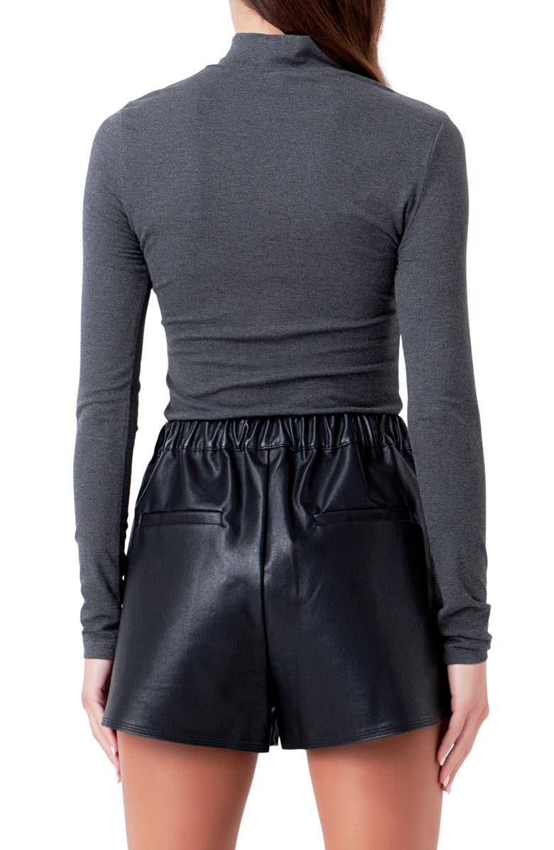 Endless Rose Ribbed Mock Neck Top, Alternate, color, 