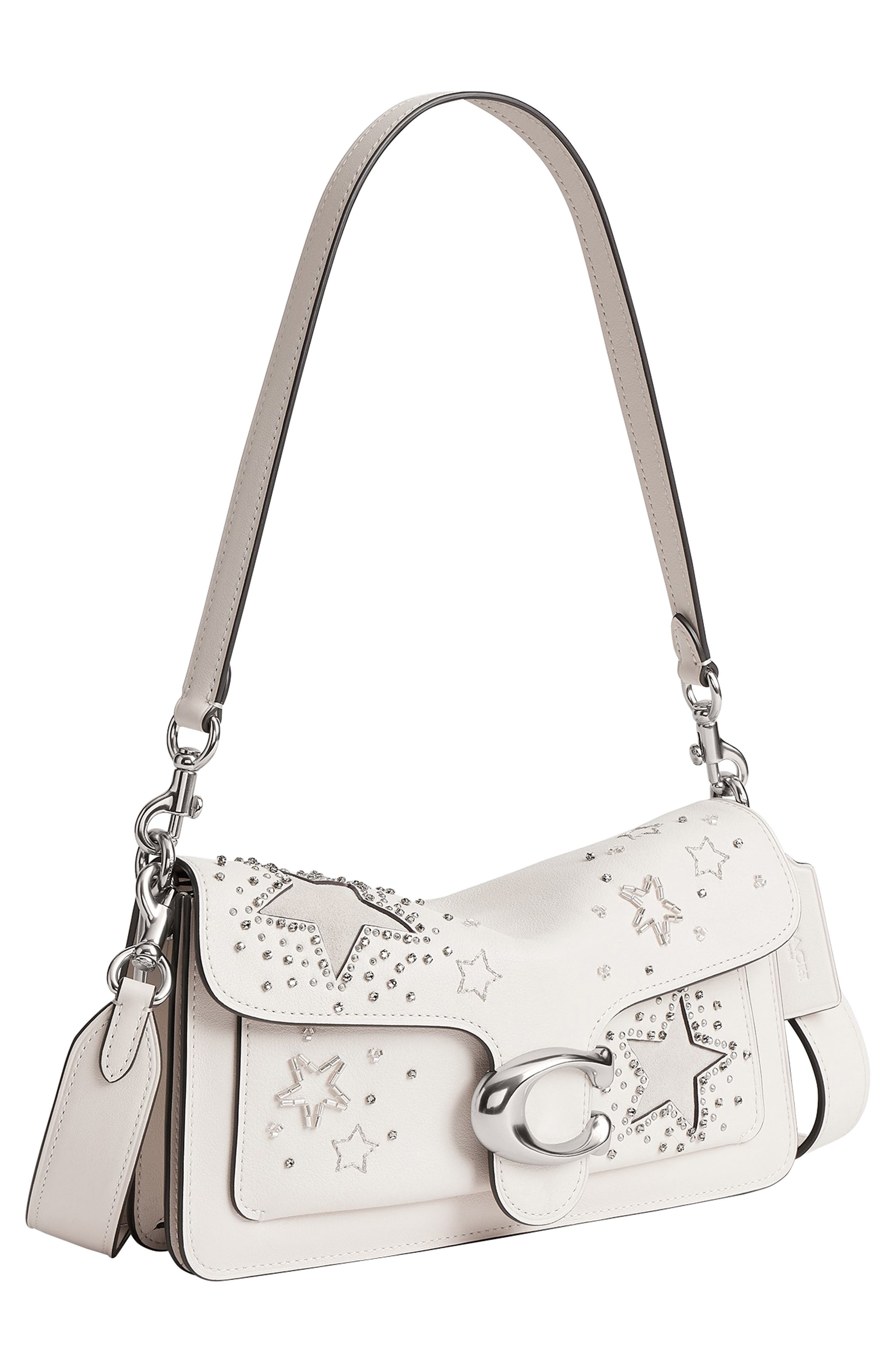 Celestial Embroidery Tabby Shoulder Bag 26 Leather, Alternate, color, LH/ CHALK