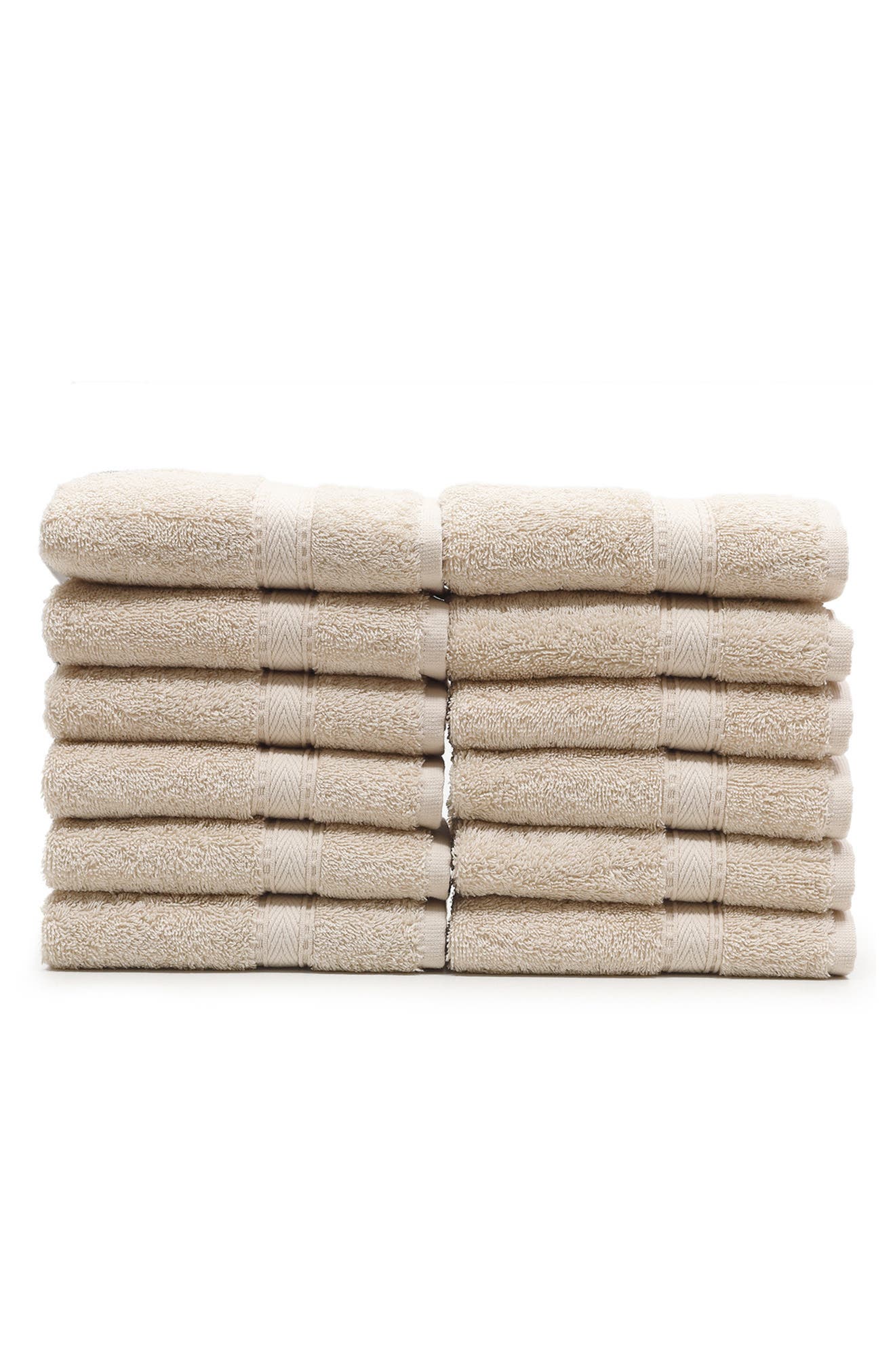 LINUM HOME TEXTILES 100% Turkish Cotton Sinemis Terry Washcloths - Set of 12
