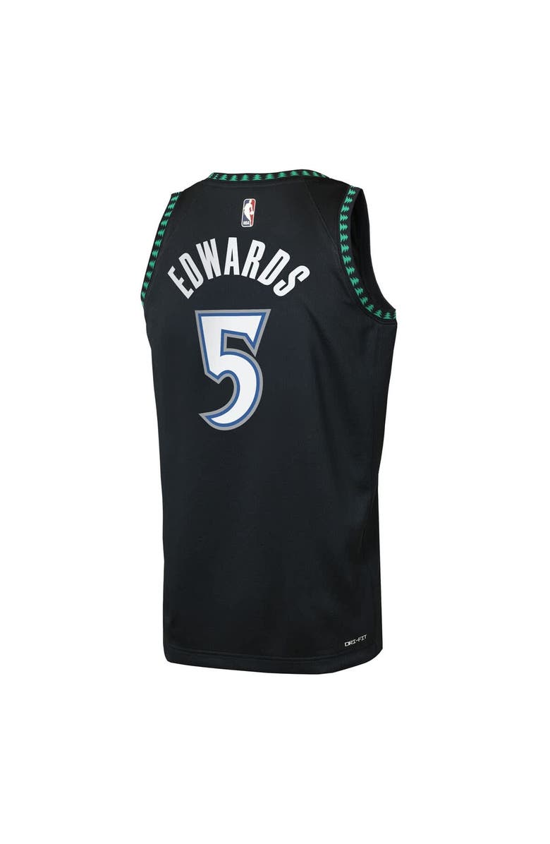 Nike Youth Nike Anthony Edwards Black Minnesota Timberwolves Swingman Jersey - Classic Edition, Alternate, color, Black