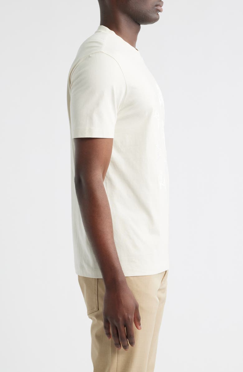 BOSS Thompson Floral Logo Cotton Graphic T-Shirt, Alternate, color, Open White