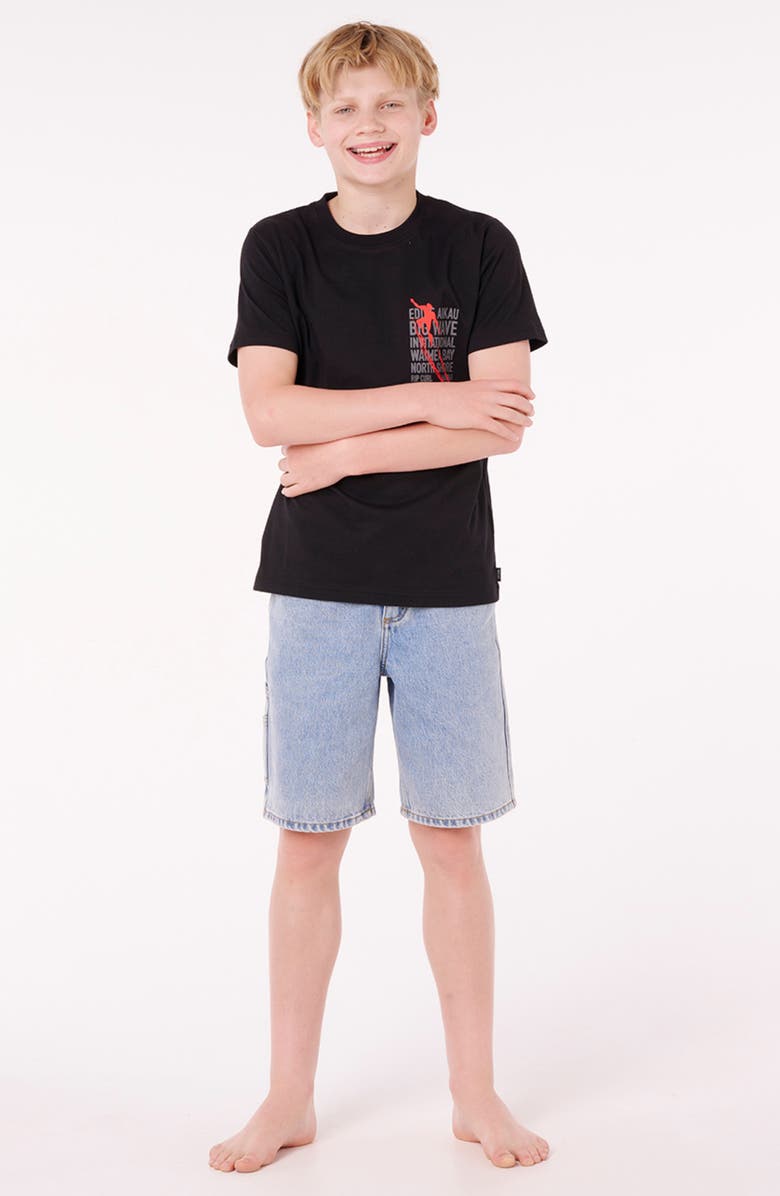 Rip Curl Kids' Eddie Would Go Petro Graphic T-Shirt, Alternate, color, Black