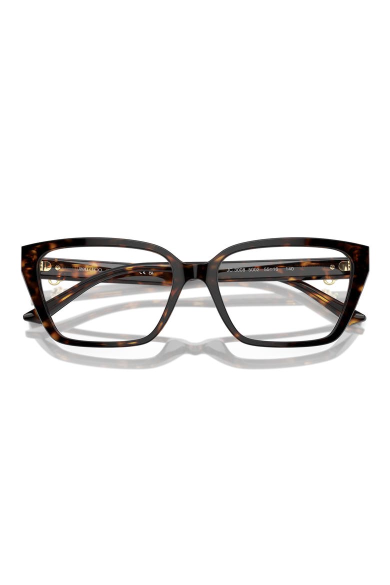 55mm Cat Eye Optical Glasses, Alternate, color, HAVANA / DEMO LENS