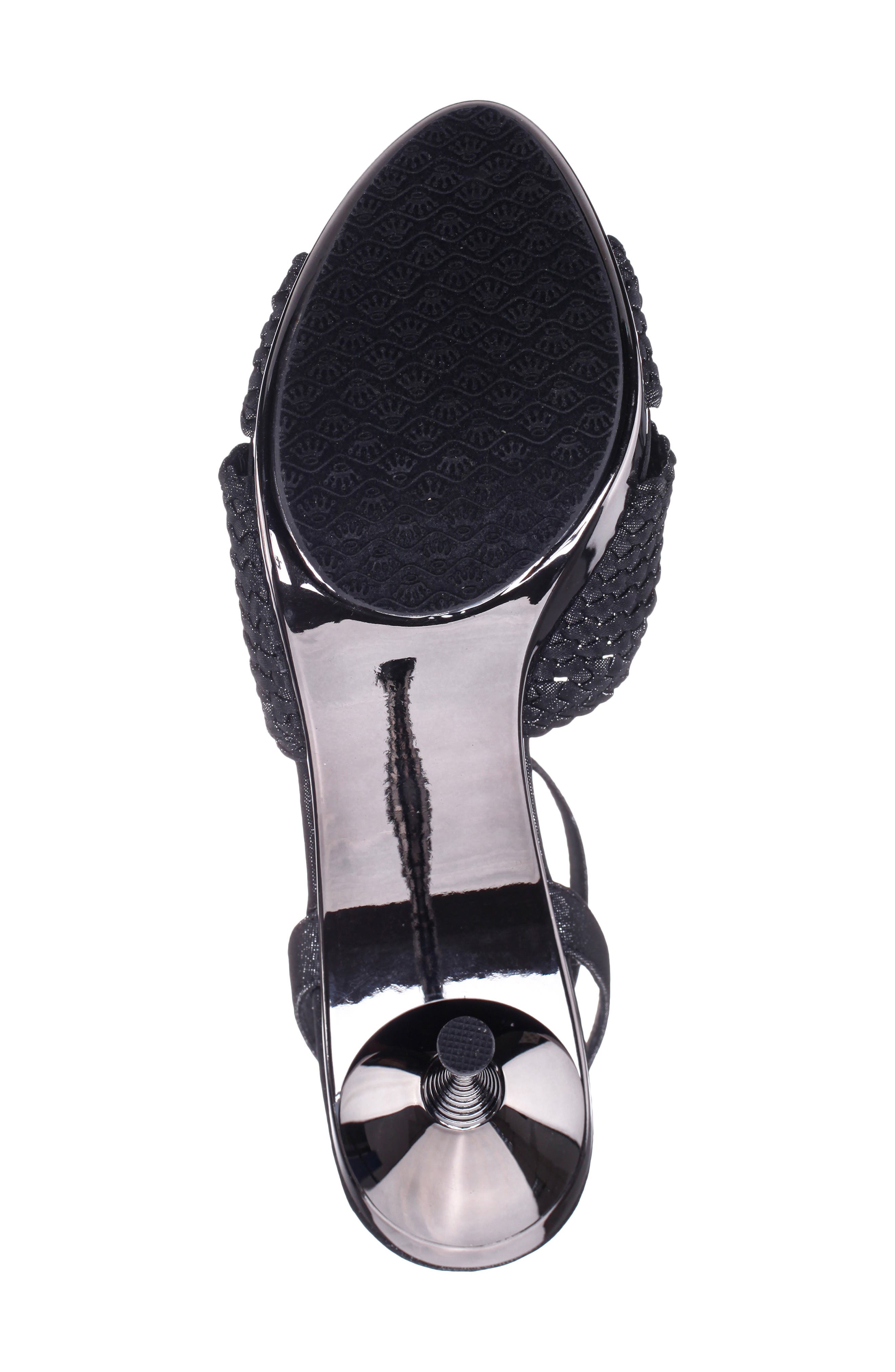 Nina Empire Ankle Strap Sandal, Alternate, color, Black