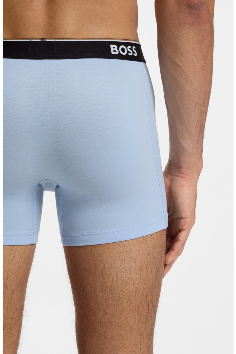 Assorted 3-Pack Power Stretch Cotton Boxer Briefs, Alternate, color, OPEN BLUE