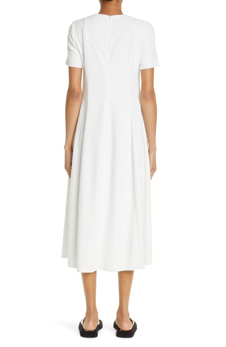 LOULOU DE SAISON A-Line Cotton Blend Bouclé Midi Dress, Alternate, color, 