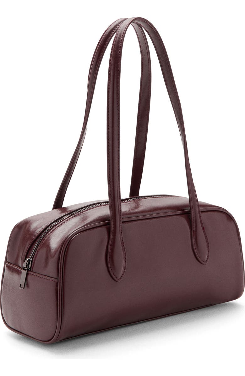 MANGO TEEN Faux Leather Bowling Bag, Alternate, color, Burgundy