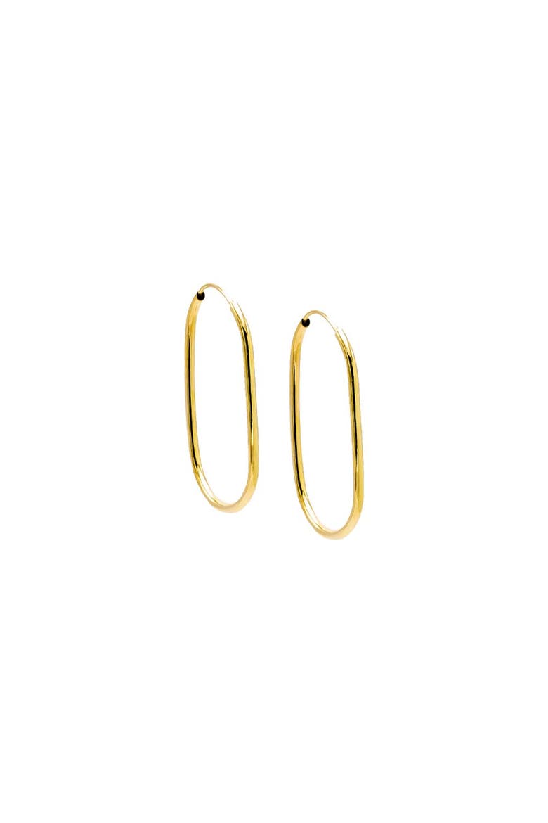 Solid Endless Oval Shape Hoop Earring 14K, Main, color, 14K Gold - 29MM