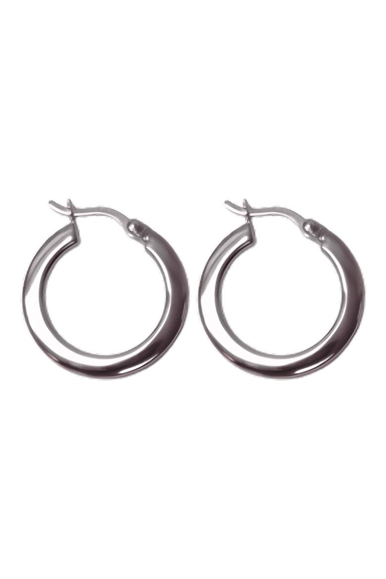 Small Sterling Silver Hoop Earrings, Main, color, SILVER