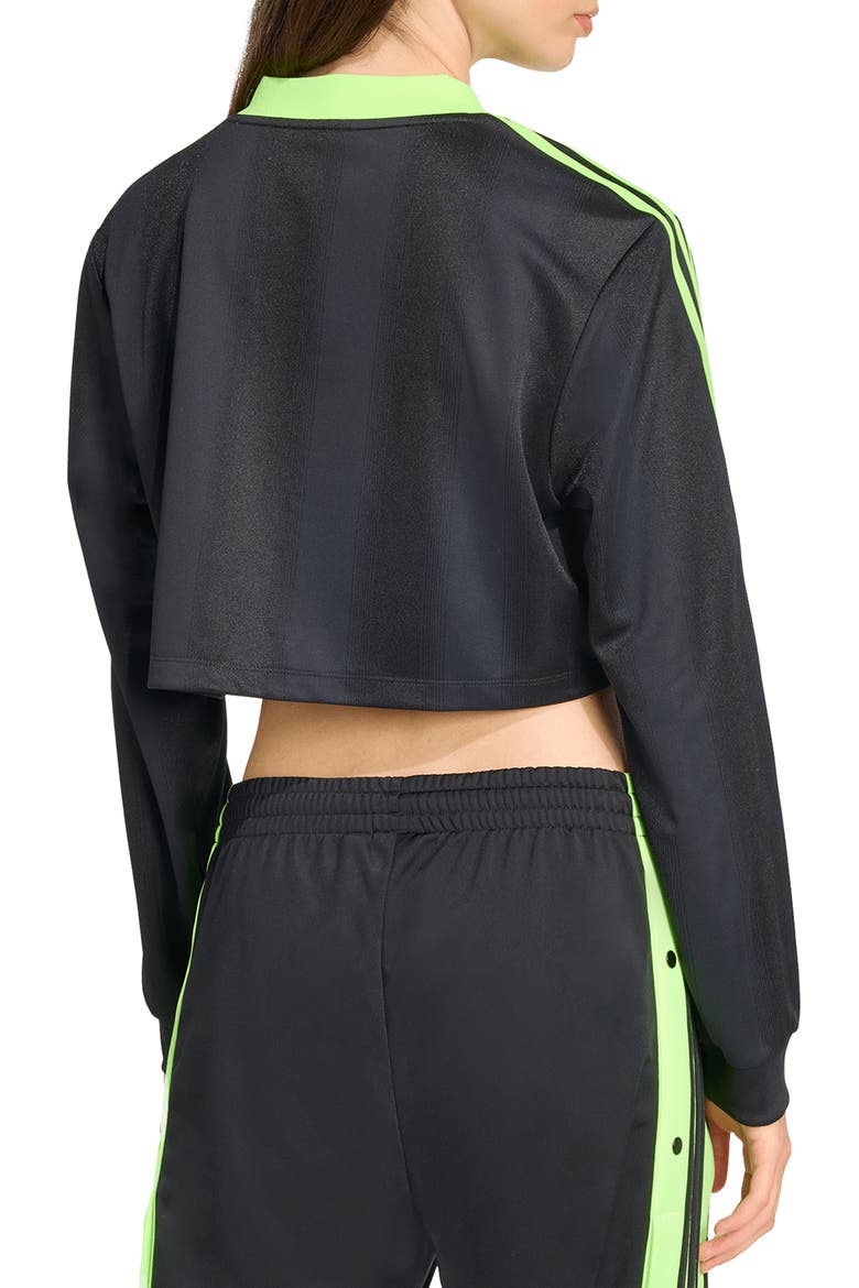 Adicolor Soccer Crop Jersey, Alternate, color, BLACK/ SIGNAL GREEN