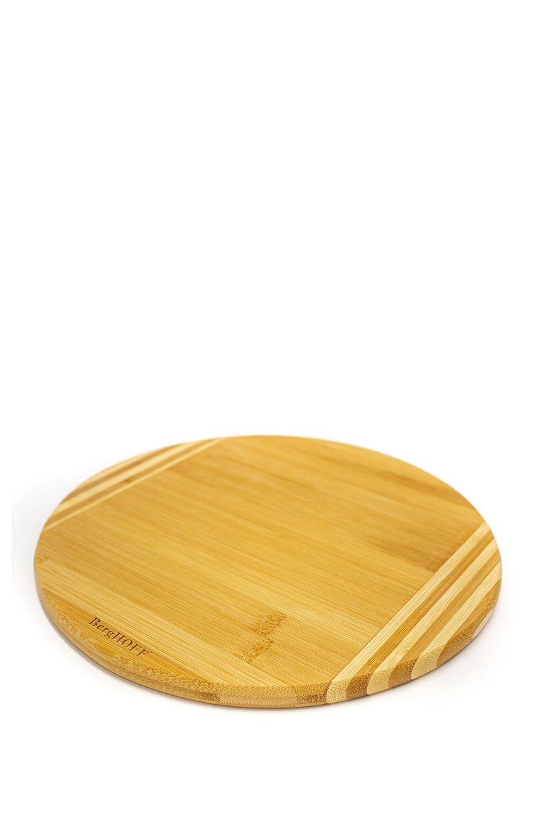 BergHOFF Bamboo Round Cutting Board - Striped, Main, color, Brown