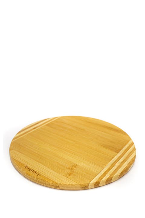 Bamboo Round Cutting Board - Striped