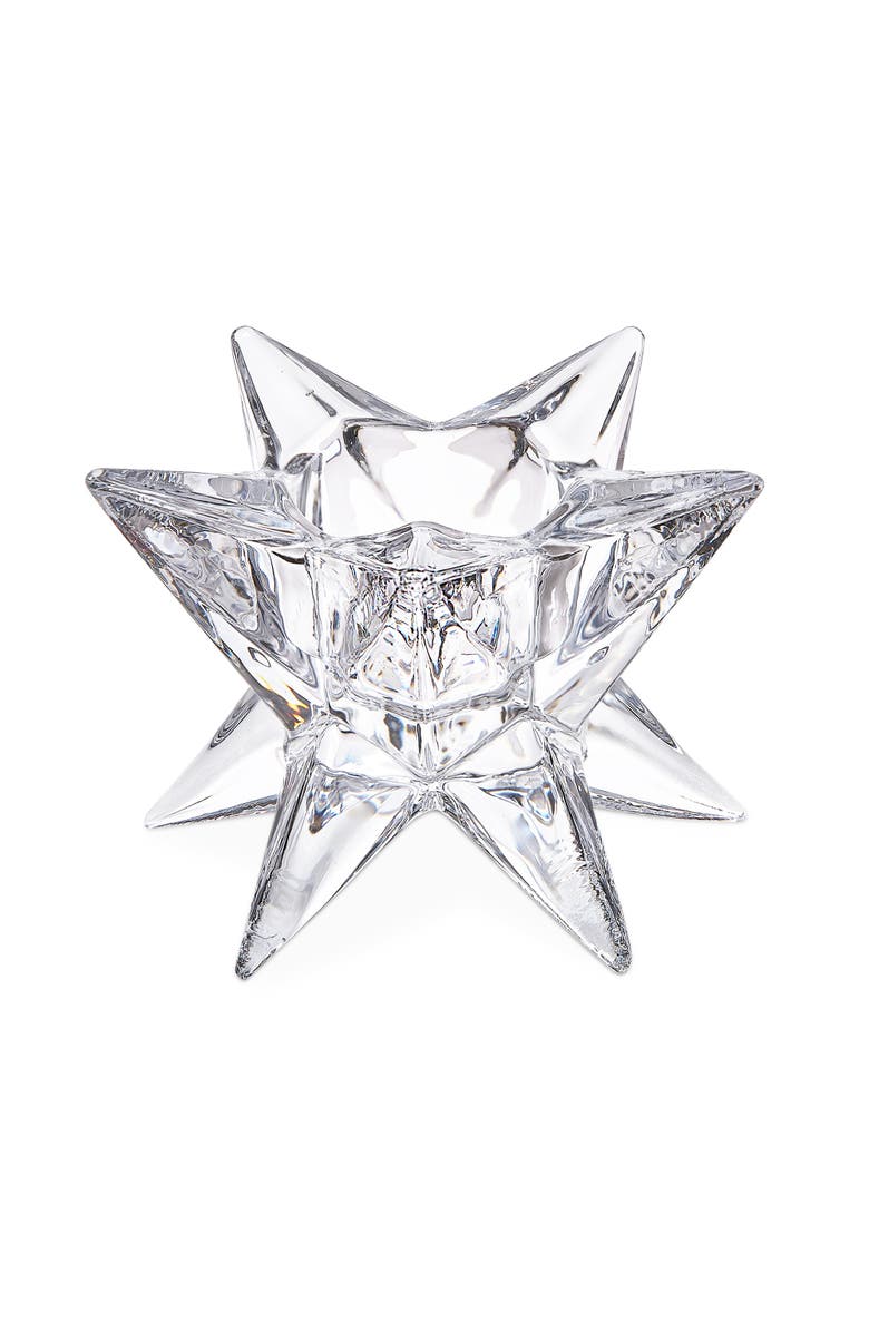 tag Ara Clear Glass Starburst Reversible Candle Holder Unit, Main, color, White