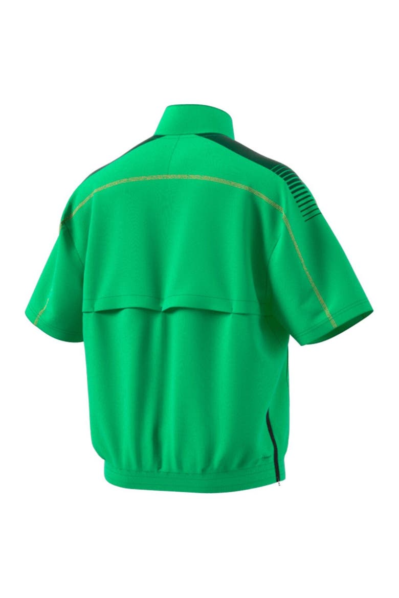 Men's adidas Green Miami Hurricanes Miami Nights Strategy Half-Zip Short Sleeve Jacket, Alternate, color, Green