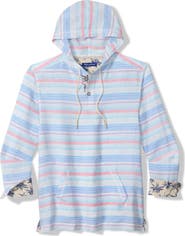 Tommy Bahama Sand Linen Los Bellos Stripe Baja Linen Blend Pullover Hoodie