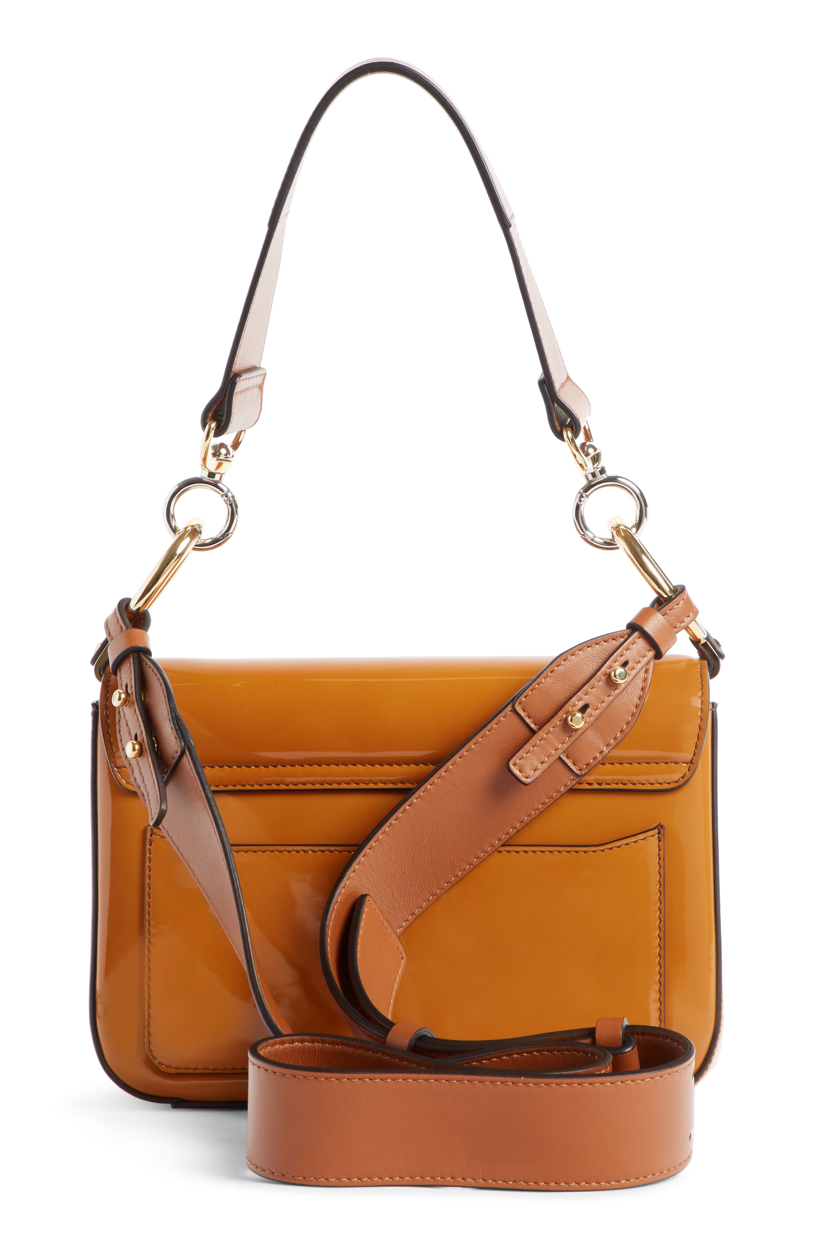 Chloé Patent Leather Shoulder Bag, Alternate, color, 