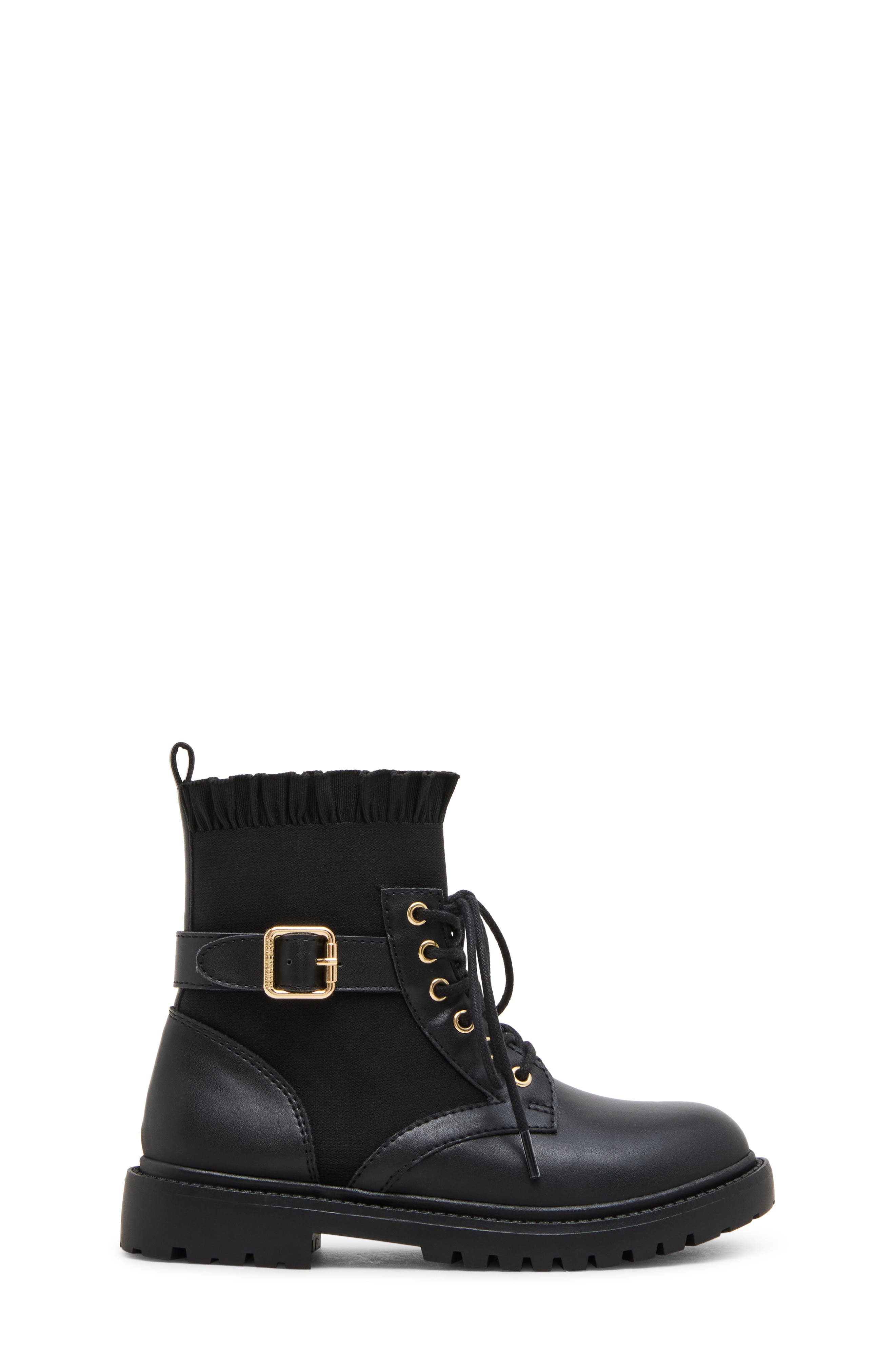 Kids' Jruffle Boot, Alternate, color, BLACK