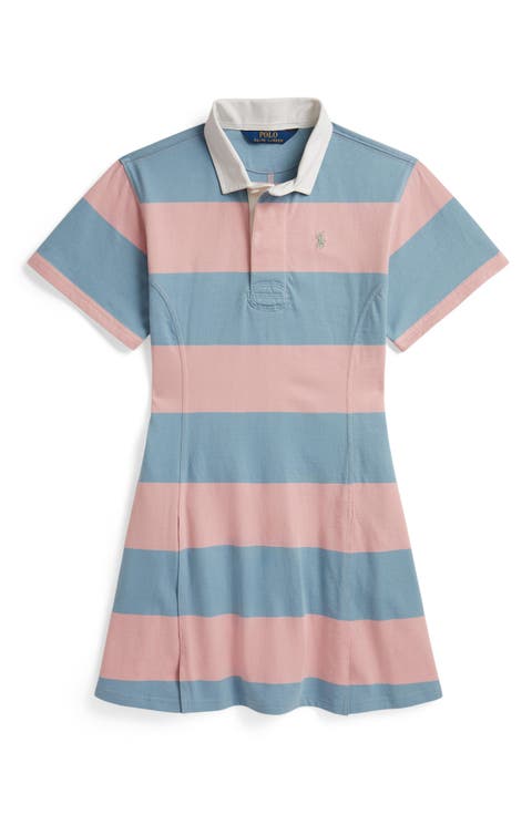 Kids' Stripe Cotton Jersey Polo Dress (Big Kid)