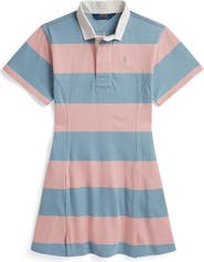 Polo Ralph Lauren Kids' Stripe Cotton Jersey Polo Dress