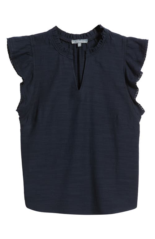 Wit & Wisdom Flutter Sleeve Jersey Top